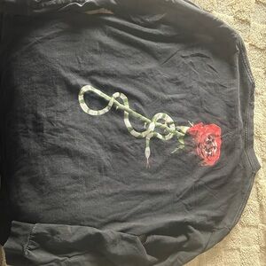 Diamond Supply Co. Black Long Sleeve with Snake and English Rose Graphic